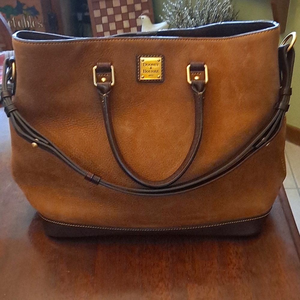 Dooney & Bourke Suede Nubuck Leather Chelsea Tote with Shoulder Strap
